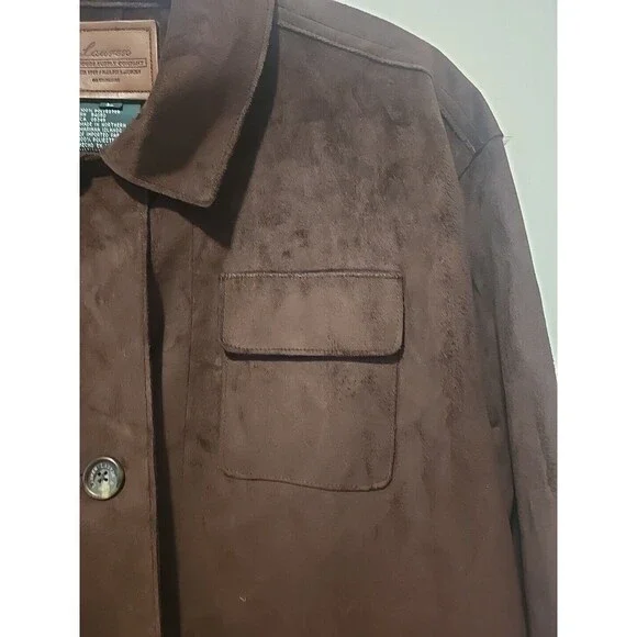 Brown Suede Women's Blazer - Picture 3 of 10